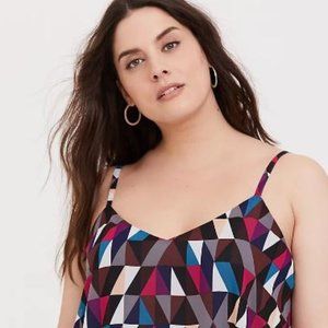 Torrid SOPHIE CHIFFON DOUBLE LAYER SWING CAMI Plus sz 4 NWOT